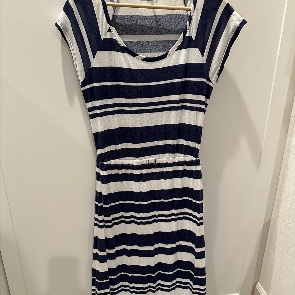 Splendid Striped Navy and White Dress